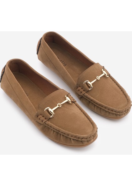 Marjin Kadın Saraç Detaylı Comfort Tokalı Loafer Elos