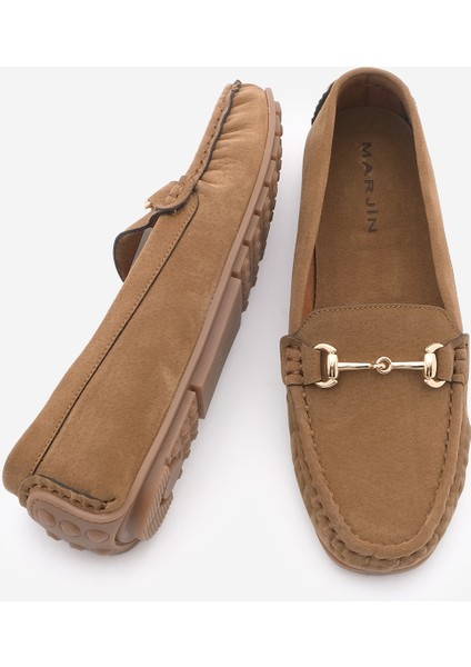 Marjin Kadın Saraç Detaylı Comfort Tokalı Loafer Elos