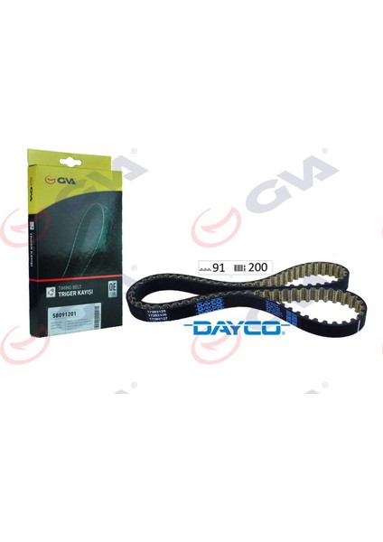 Triger Kayişi 091SP 200HT Teflon Ford Focus C-Max 1.8tdci 16V 04 S-Max 1.8tdci 16V 06 Mazda 121 13