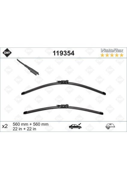 Silecek Supurgesi Takimi 560MM / 560MM Mercedes W205 S205 R171 R172 Swf 13