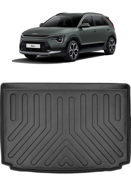 Kia Niro Hybrid Üst 2022 Sonrası 3D Bagaj Havuzu Siyah