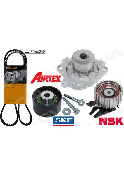 Devirdaimli Eksantrik Gergi Kiti 190X240 Bravo 96 Doblo 01 Marea 99-02 -Idea 04 1.9jtd KTB317 13