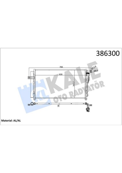 Klima Kondenseri Accent Era 06 Al/al 634X348X16 13