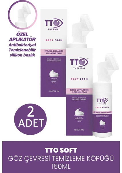 Soft Göz Çevresi Temizleme Köpüğü Aplikatörlü 150 ml 2 Adet