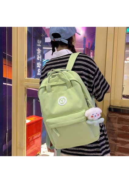 Yeni Moda Büyük Kapasiteli Sırt Çantası Sokak Trendi Öğrenci Çantası Rahat Çok Yönlü Sırt Çantası (Yurt Dışından) indirimleri
