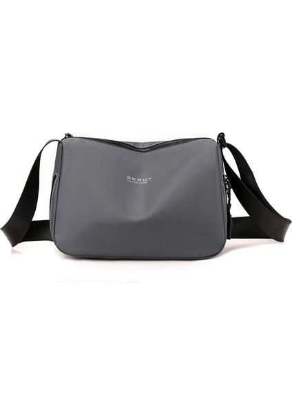 Yeni Moda Trendi Basit Erkek Rahat Crossbody Çanta Çok Yönlü Omuz Büyük Kapasiteli Erkek Çantası (Yurt Dışından)