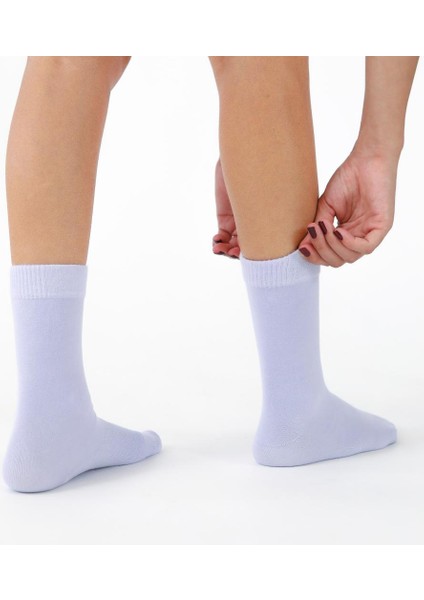 Renkli 5'li Bambu Kadın Soket Çorap Yumuşak ve Nefes Alabilen