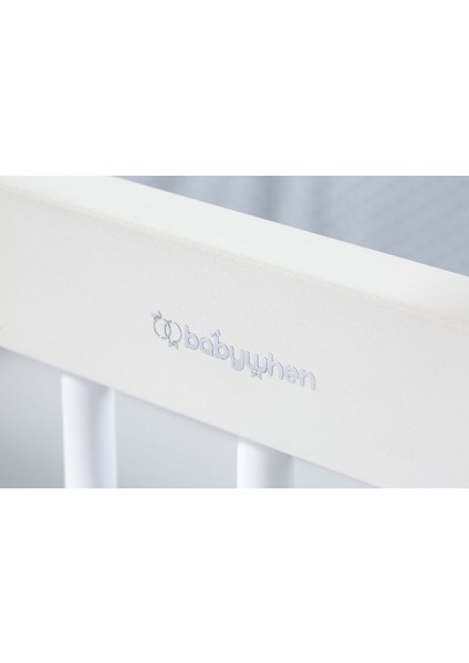 BW1070 - Pratik Sallanır Anne Yanı Bebek Beşik Beyaz 60x120