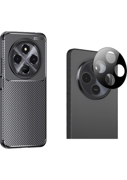 Vendas Xiaomi Redmi 14C 4g Uyumlu Kılıf Zore Negro Silikon Kapak + Kamera Lens Koruyucu