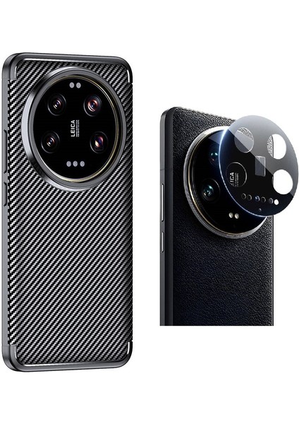 Vendas Xiaomi Mi 14 Ultra Kılıf Zore Negro Silikon Kapak + Kamera Lens Koruyucu