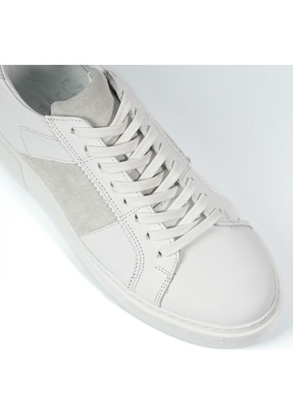 Rossini Model Deri El Yapımı Erkek Beyaz Sneaker modelleri