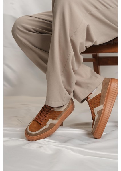 Richard Model Deri El Yapımı Erkek Tarçın Sneaker indirimleri