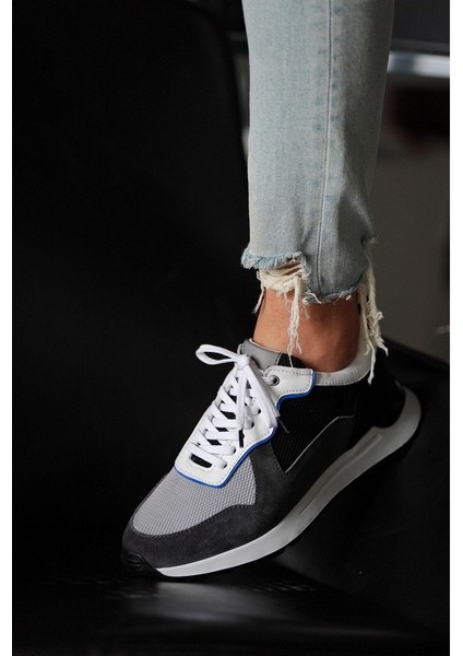 Epirus Model Erkek Deri Gri Sneaker