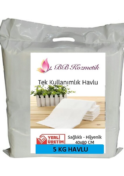 BB Kozmetik Tek Kulanımlık Havlu 5 kg (40x80 Cm)