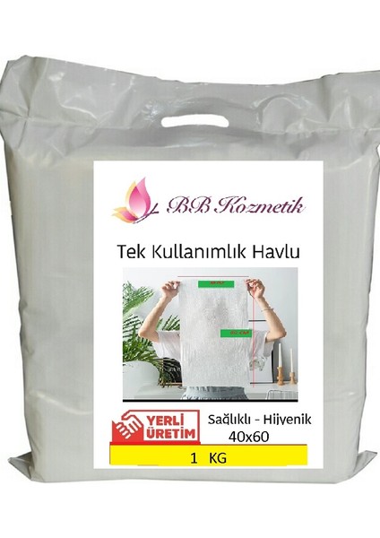 BB Kozmetik Tek Kullanımlık Havlu  (40X60 1kg )