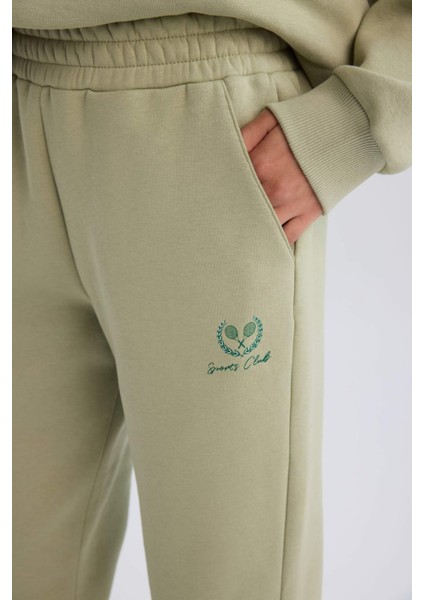 Fit Kalın Jogger Eşofman Altı Cepli Baskılı Standart Boy E5712AX24WN indirimleri