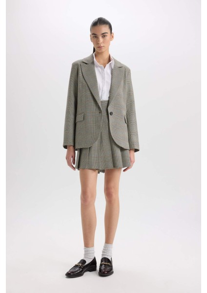 Oversize Geniş Kalıp Ceket Yaka Blazer Ceket D9376AX24AU fiyatları