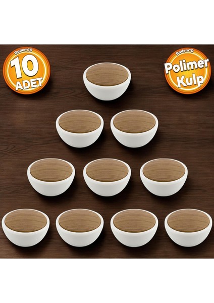 Piyano Polimer Düğme Kulp Dışbükey Aytaşı Ceviz Dolap Mobilya Mutfak Çekmece Kulpu Kulbu 10 ADET