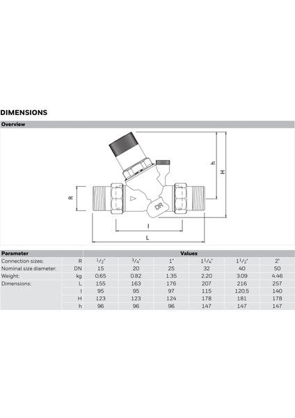 D05FS-1/2E Su Için Basınç Düşürücü Vana 1/2"