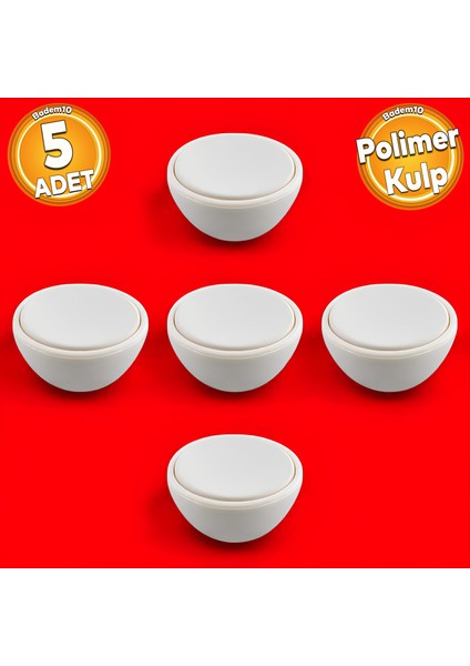 Piyano Polimer Düğme Kulp İçbükey Mat Aytaşı Dolap Mobilya Mutfak Dolabı Çekmece Kulpu Kulbu 5 ADET