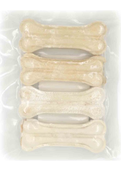 Doğal Köpek Pres Kemiği Beyaz 4 Adet 7cm Küçük Irk ve Yavru Köpekler Için 20-25 gr modelleri