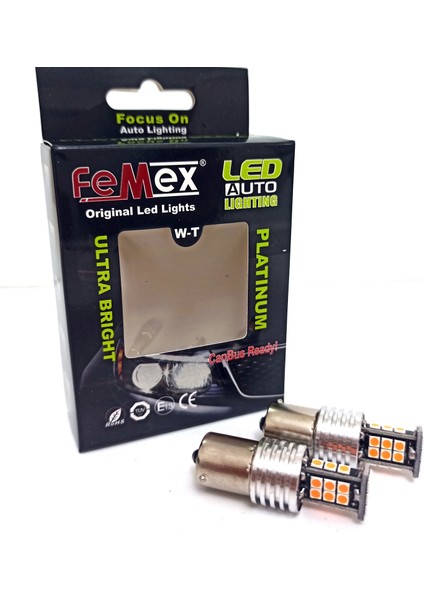 PY21W-1156-BAU15S-9W 150* Tek Duy LED Sinyal Ampul Çapraz Tırnaklı
