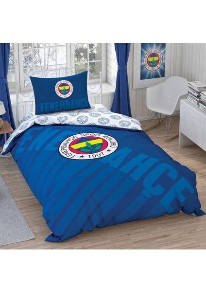 Lisanslı Tek Kişilik Nevresim Takımı Fenerbahçelacivert Logo