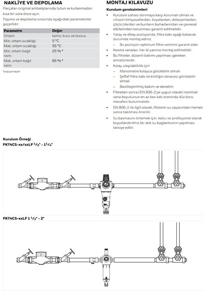 FK74CS -11/4AA Basınç Düşürücülü Ters Yıkamalı Filtre
