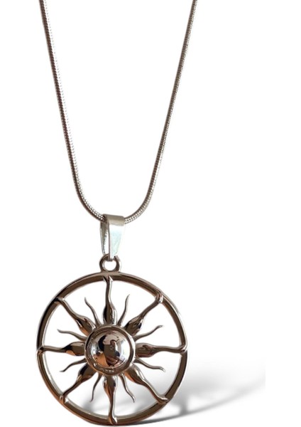 Circle Sun Kolye Silver