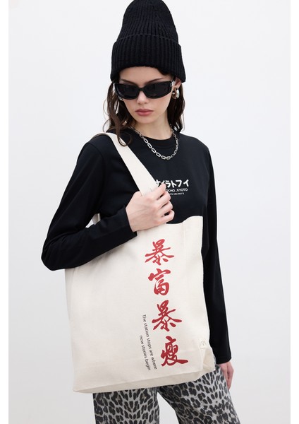 Kadın Körüklü Çanta Kanvas Malzeme ile Ergonomik Kullanım 40x35x10 cm