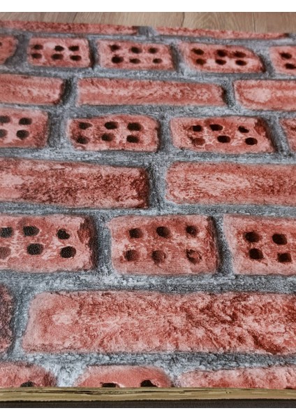 Kiremit/taş Desenli 3 Boyutlu Hava Alabilen Silinebilir Duvar Kağıdı 5 M²