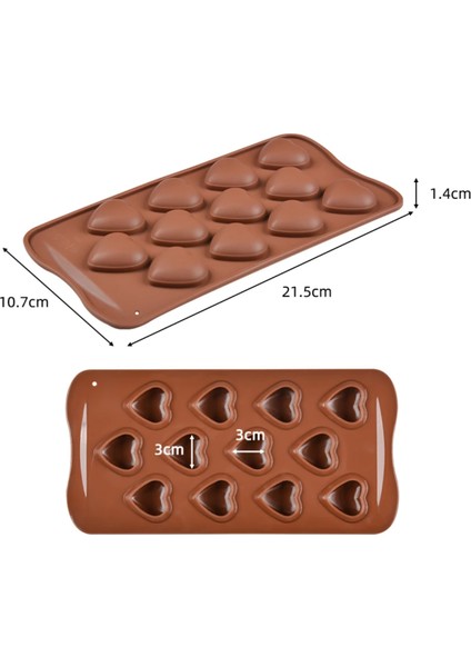 Silikon Çikolata Kalıbı Kalp modelleri