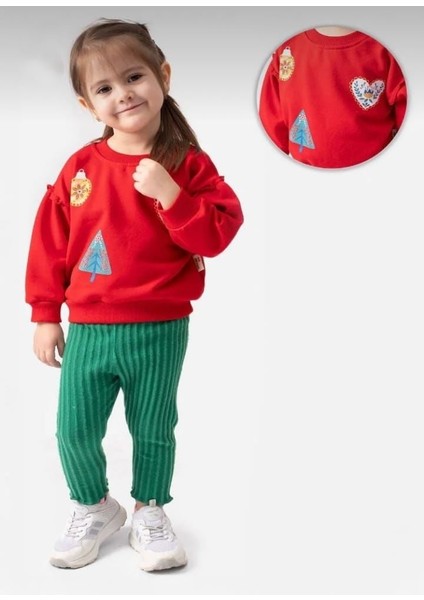 Yeni Yıl Temalı Kız Bebek Takım 6-9 Ay