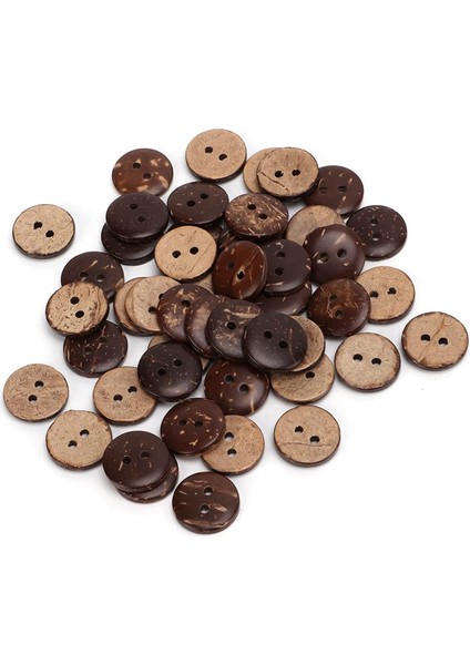 20'li Paket 20 Mm (2 CM) Ahşap Cocanat Cocanout Kokonat Hindistan Cevizi Düğme