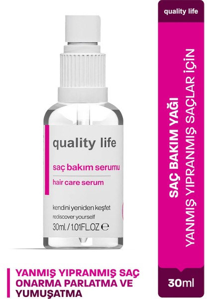 Argan ve Keratin Saç Serumu (Aşırı Yıpranmış ve Dökülen Saçlara Özel)