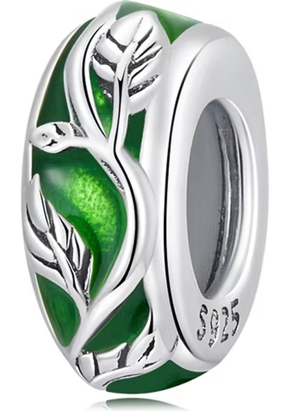 Yapraklı Halka Charm