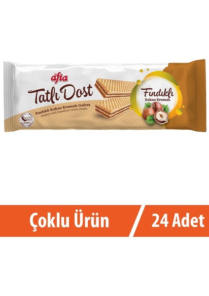 Tatlı Dost Fındıklı Kakao Kremalı Gofret 24X140 gr