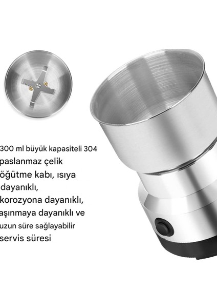 Elektrikli Kahve Değirmeni, Çok Fonksiyonlu Değirmen Ince ve Etkili Bir Öğütme Için Paslanmaz Çelik modelleri