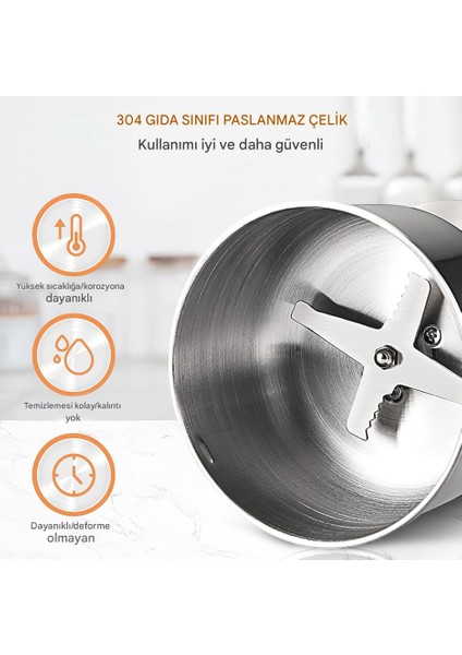 Elektrikli Kahve Değirmeni, Çok Fonksiyonlu Değirmen Ince ve Etkili Bir Öğütme Için Paslanmaz Çelik fırsatları