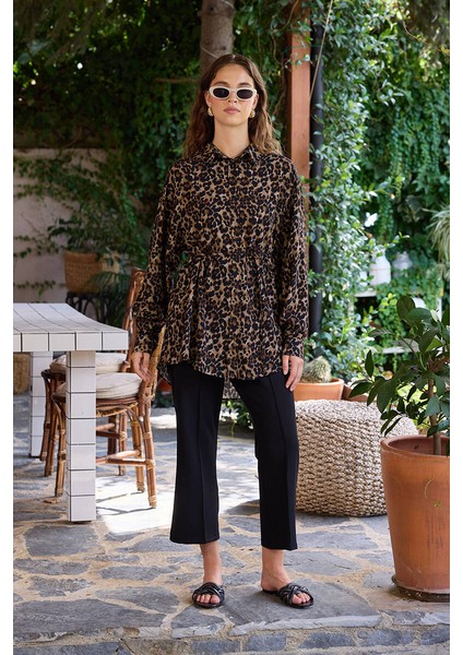 Leopar Desenli Vıntage Gömlek fiyatları