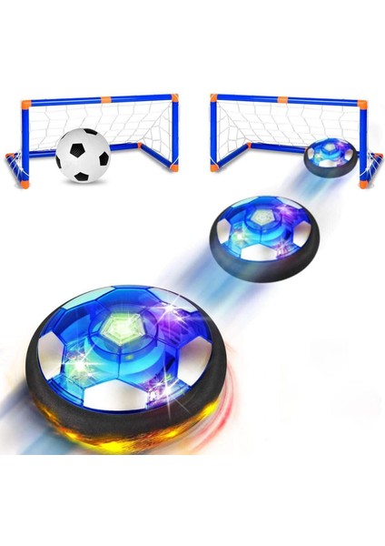 Learning Fun Çift Kaleli Hover Ball Havada Kayan Futbol Topu Ev Içi Futbol Topu Işıklı Pilli