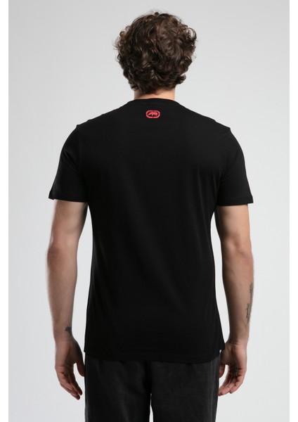 ECKO UNLTD Marc Siyah Kırmızı Bisiklet Yaka Baskılı Standard Fit Erkek Tshirt fiyatları