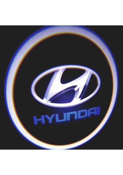 Hyundai Araçlar Için Pilli Yapıştırmalı Kapı Altı LED Logo