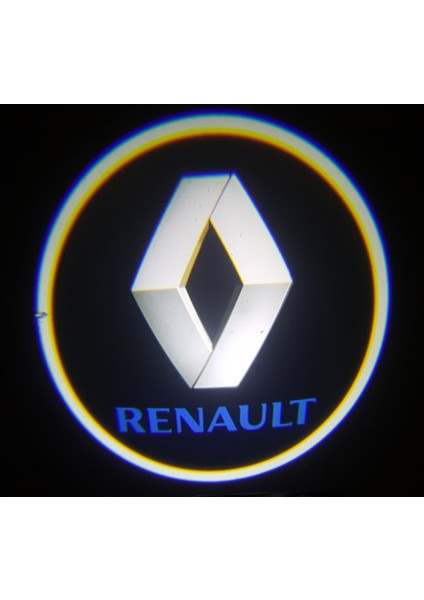 Renault Araçlar Için Pilli Yapıştırmalı Kapı Altı LED Logo