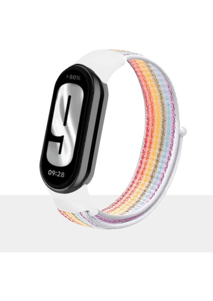 Mi Band 8 , Mi Band 9 ve Mi Band 10 ile Uyumlu Kordon Spor Kumaş Cırt Cırtlı Kayış