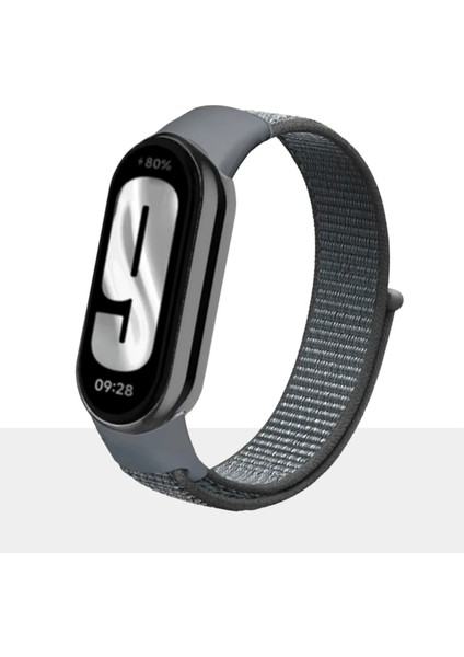 Mi Band 8 ve Mi Band 9 ile Uyumlu Kordon Spor Kumaş Cırt Cırtlı Kayış