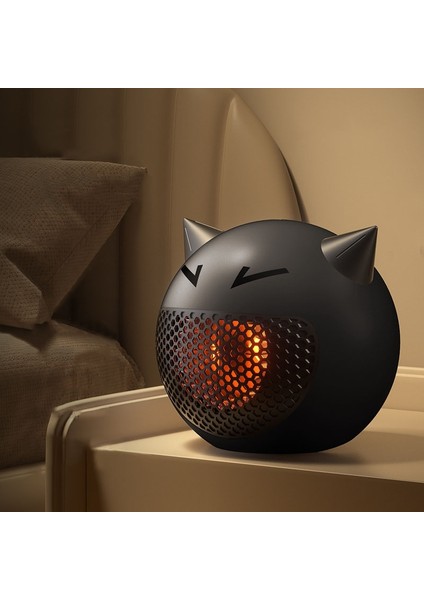 450W Ev Masaüstü Isıtıcı Mini Ofis Sıcak Hava Üfleyici Ab Tak Siyah (Yurt Dışından)