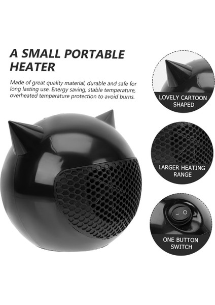 450W Ev Masaüstü Isıtıcı Mini Ofis Sıcak Hava Üfleyici Ab Tak Siyah (Yurt Dışından) fırsatları