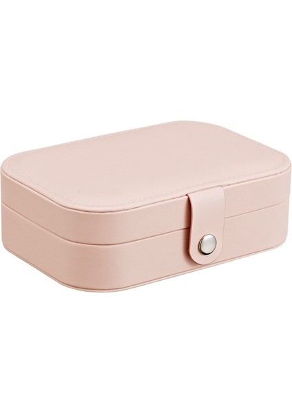 Takı Kutusu Taşınabilir Deri Çok Fonksiyonlu Turuncu Pembe (Yurt Dışından)