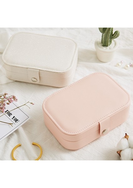 Takı Kutusu Taşınabilir Deri Çok Fonksiyonlu Turuncu Pembe (Yurt Dışından) fiyatları